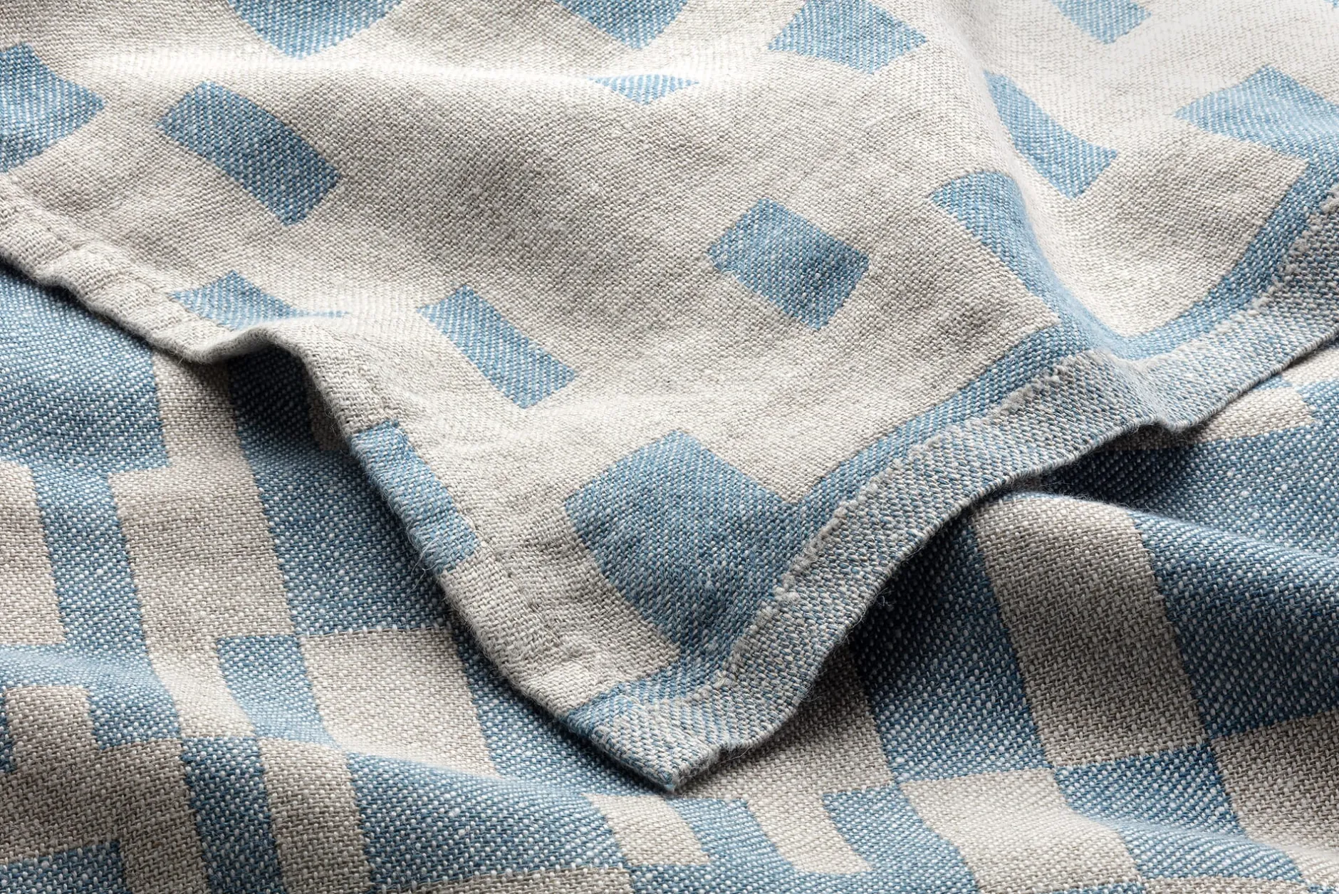 Lapuan Kankurit Geschirrtuch Leinen gewürfelt Blau Outlet