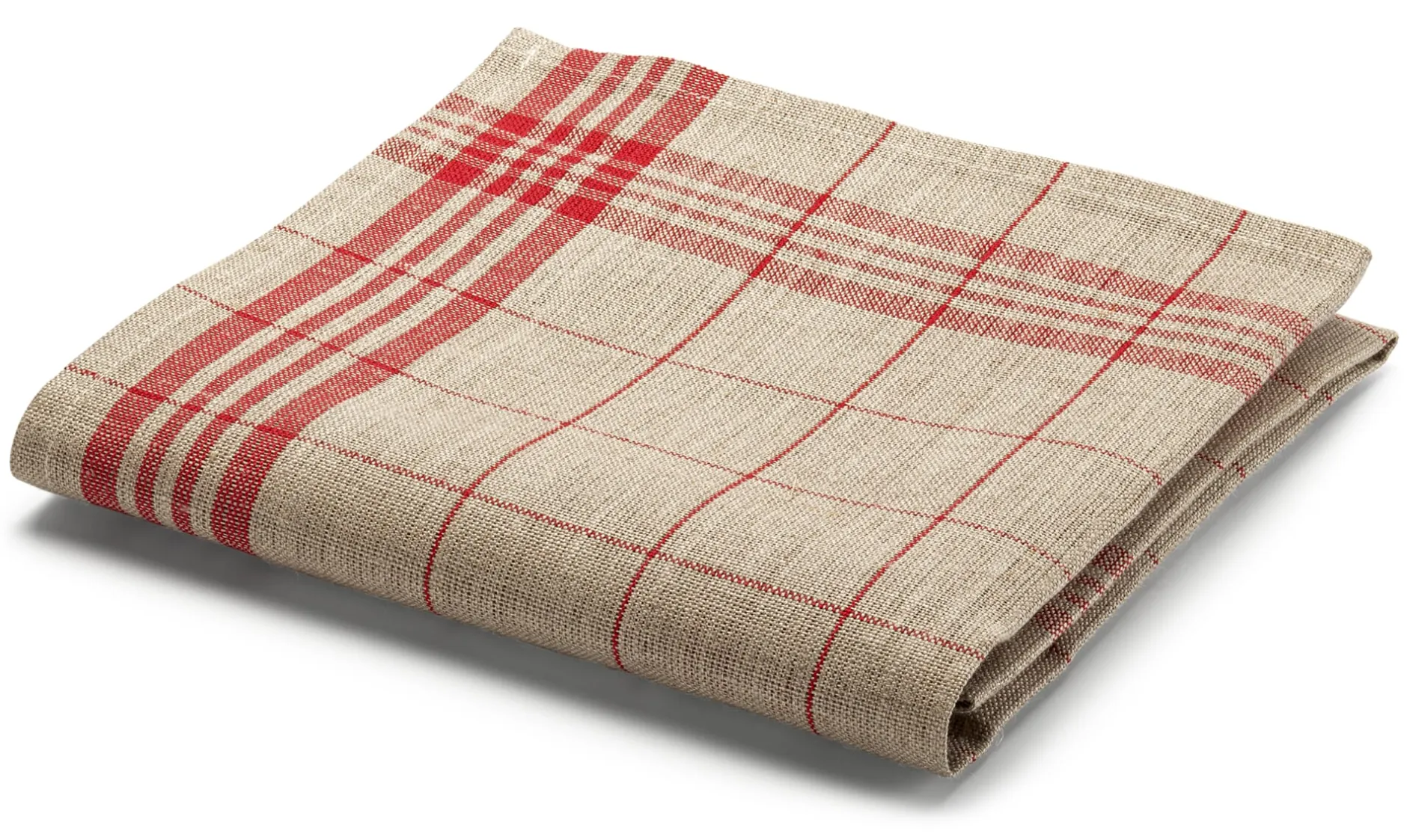 Leinenweberei Vieböck Geschirrtuch Mühlviertler Leinen Rot Online