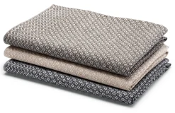 Leinenweberei Vieböck Geschirrtuch Rautenmuster Schwarz Hot