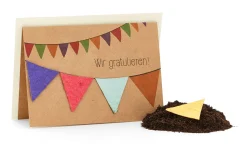 Die Stadtgärtner Grußkarten mit Wildblumensamen Hot