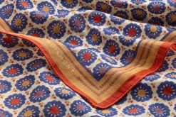 Moismont Halstuch N° 715 Floral, Braun-Blau-Rot Sale