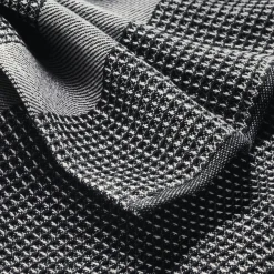 Manufactum Handtuch Waffelpiqué Halbleinen Schwarz Hot