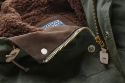 Manifattura Ceccarelli Herren-Baumwolljacke gewachst Dunkelgrün Online