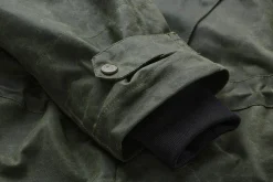 Manifattura Ceccarelli Herren-Baumwolljacke gewachst Dunkelgrün Online