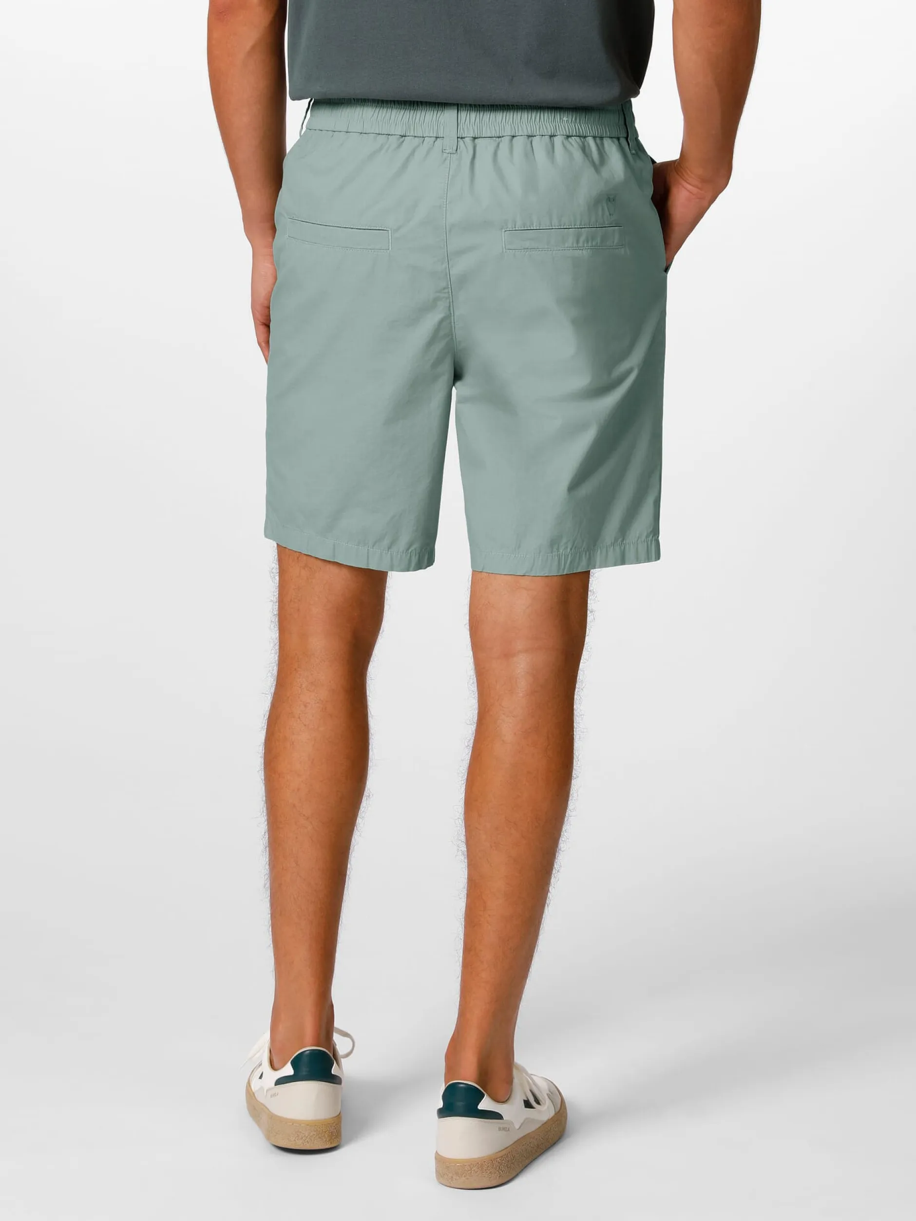Knowledge Cotton Apparel Herren-Baumwollshorts Hellgrün Sale