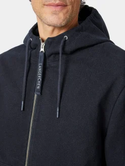 LangerChen Herren-Blousonjacke mit Kapuze Navy Hot