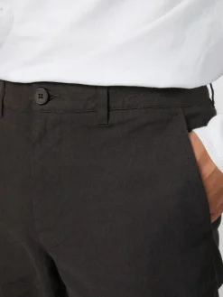 Knowledge Cotton Apparel Herrenchino Fischgrat Braun New