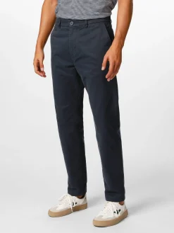 Knowledge Cotton Apparel Herren-Chinohose Twill Dunkelblau Clearance