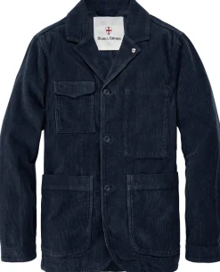 Blue de Gênes Herren-Cordblazer Blau Clearance