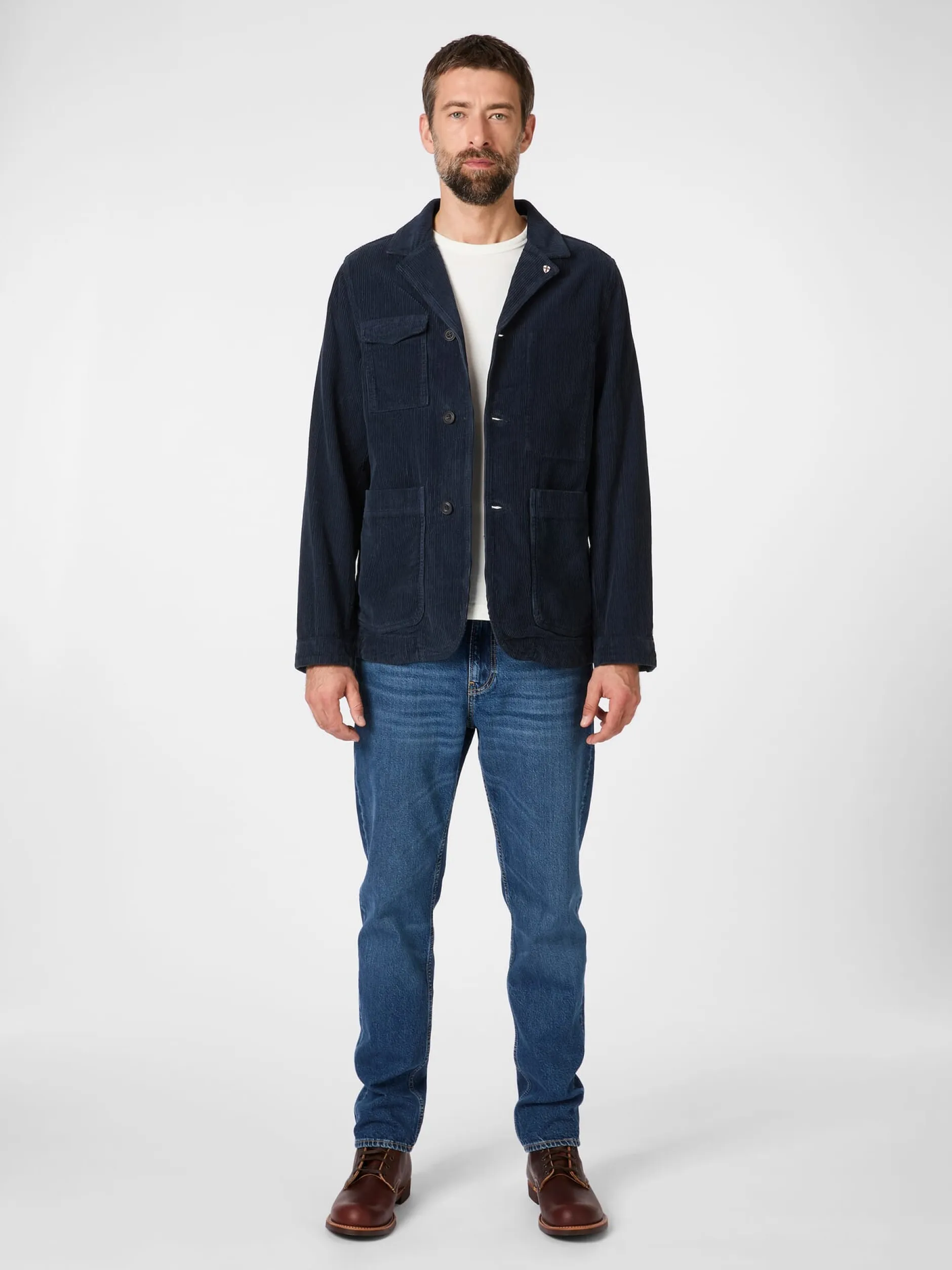 Blue de Gênes Herren-Cordblazer Blau Clearance