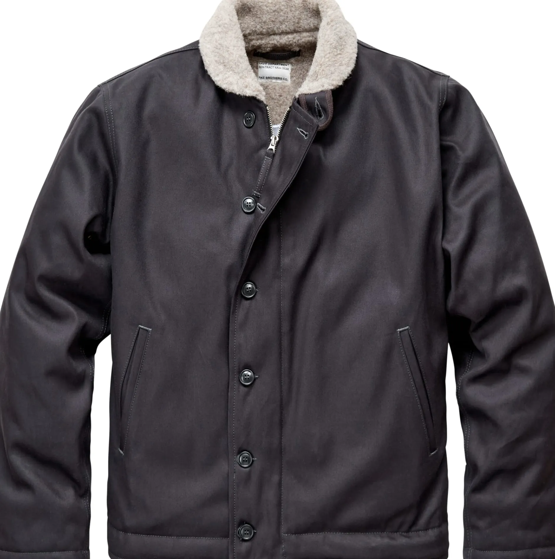 Pike Brothers Herren-Deckjacket 1944 Anthrazit Best