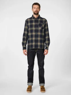 Knowledge Cotton Apparel Herren-Flanellhemd kariert Sale