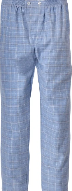 Novila Herren-Flanellpyjama kariert Hellblau Best