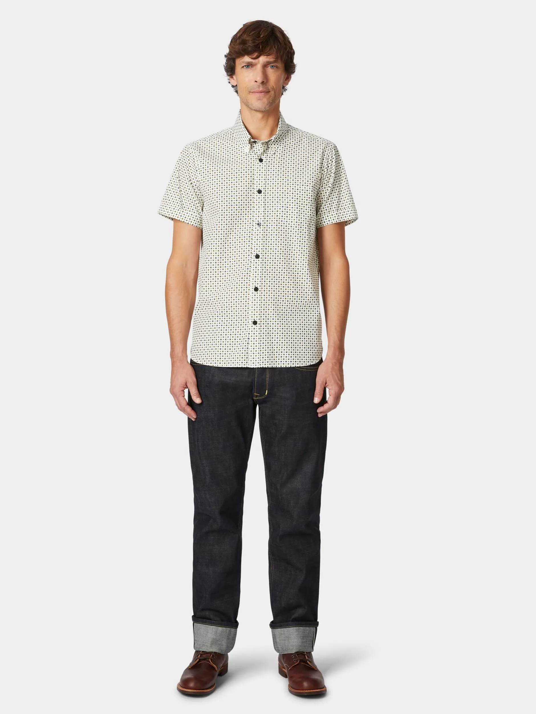 Pike Brothers Herren-Halbarmhemd gemustert 1957 Outlet