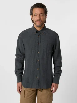 Pike Brothers Herrenhemd Leinen 1932 Blau Outlet