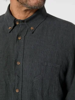 Pike Brothers Herrenhemd Leinen 1932 Blau Outlet