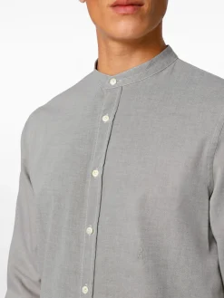 Armedangels Herrenhemd Stehkragen Hellgrau Online