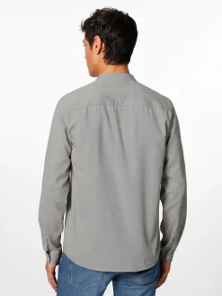 Armedangels Herrenhemd Stehkragen Hellgrau Online