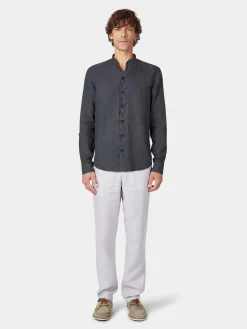 Hannes Roether Herrenhemd Stehkragen Anthrazit Online