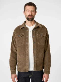 Pike Brothers Herren-Hemdjacke 1967 Cord Hellbraun New