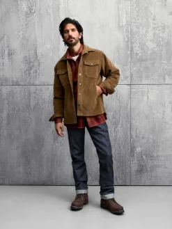 Pike Brothers Herren-Hemdjacke 1967 Cord Hellbraun New