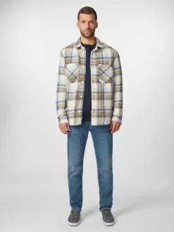 Knowledge Cotton Apparel Herren-Hemdjacke kariert Multicolor Outlet