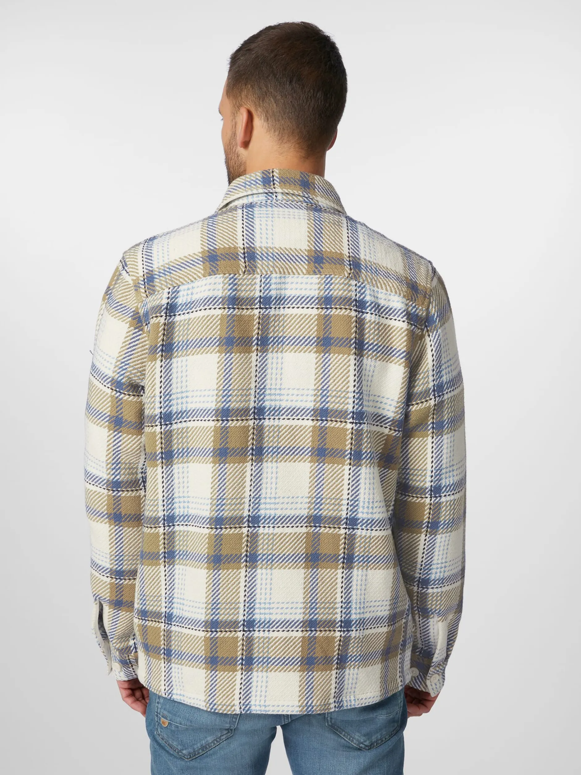 Knowledge Cotton Apparel Herren-Hemdjacke kariert Multicolor Outlet