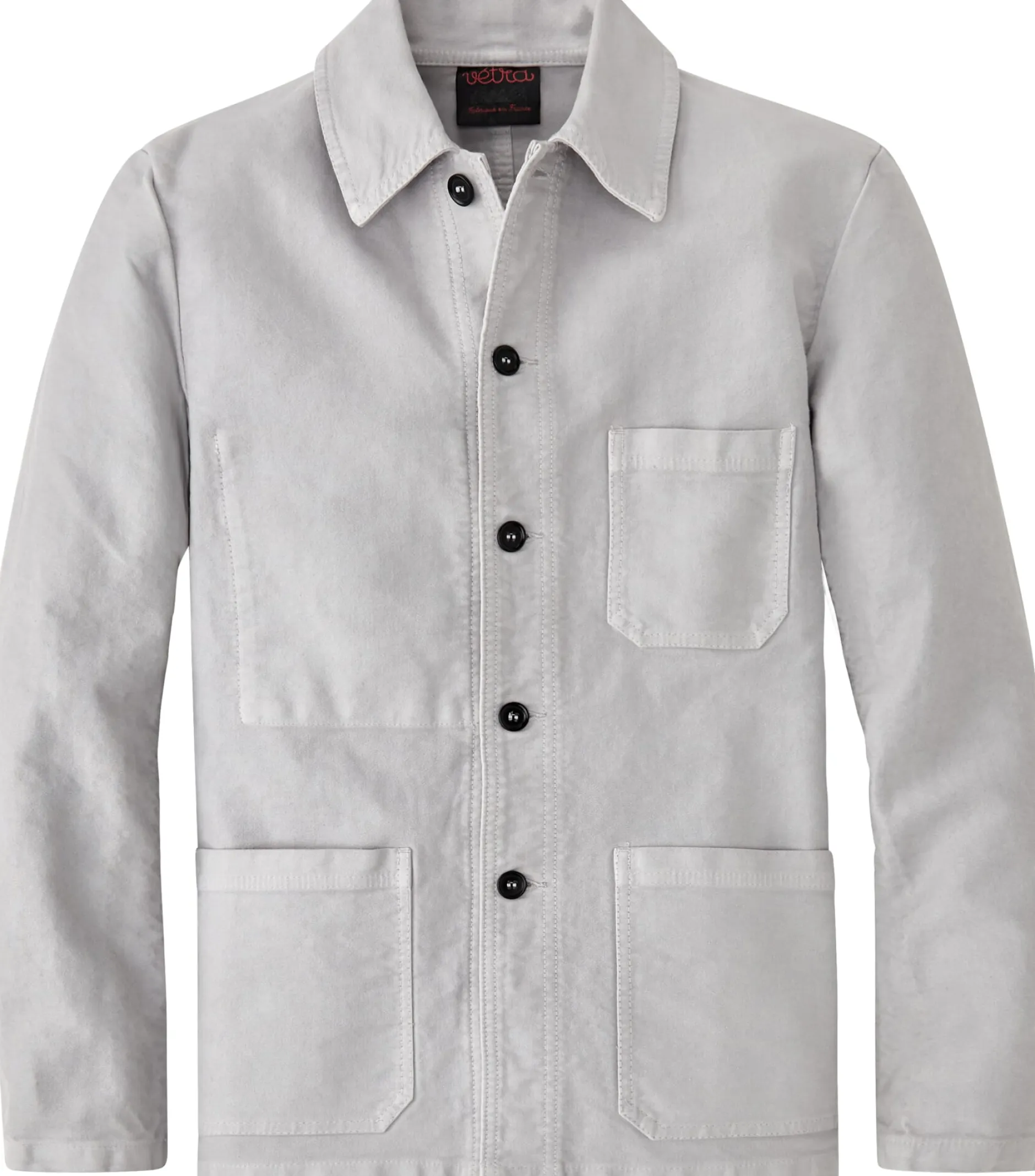 Vetra Herren-Hemdjacke Moleskin Hellgrau New