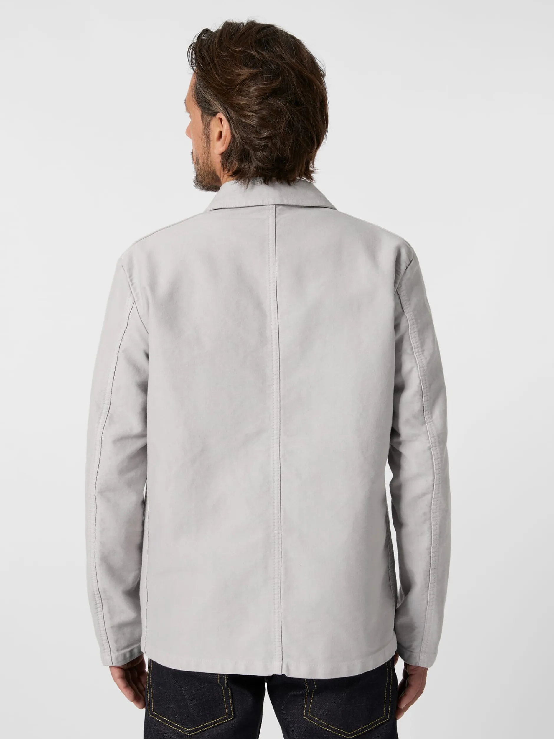 Vetra Herren-Hemdjacke Moleskin Hellgrau New
