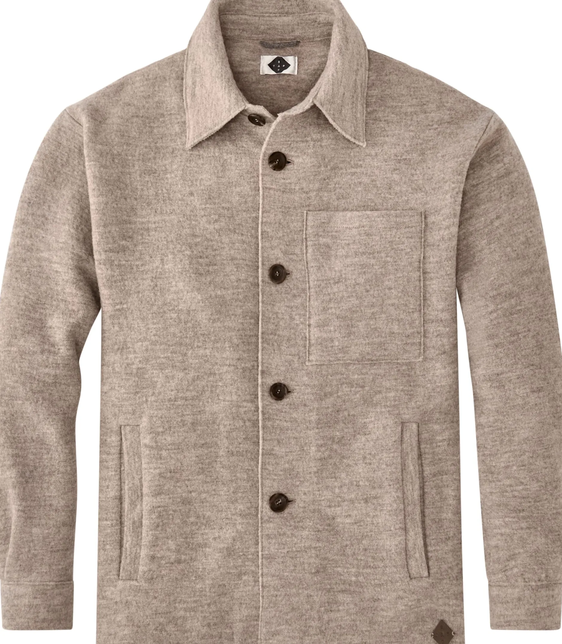 Stapf Herren-Hemdjacke Wollwirk Sand Sale
