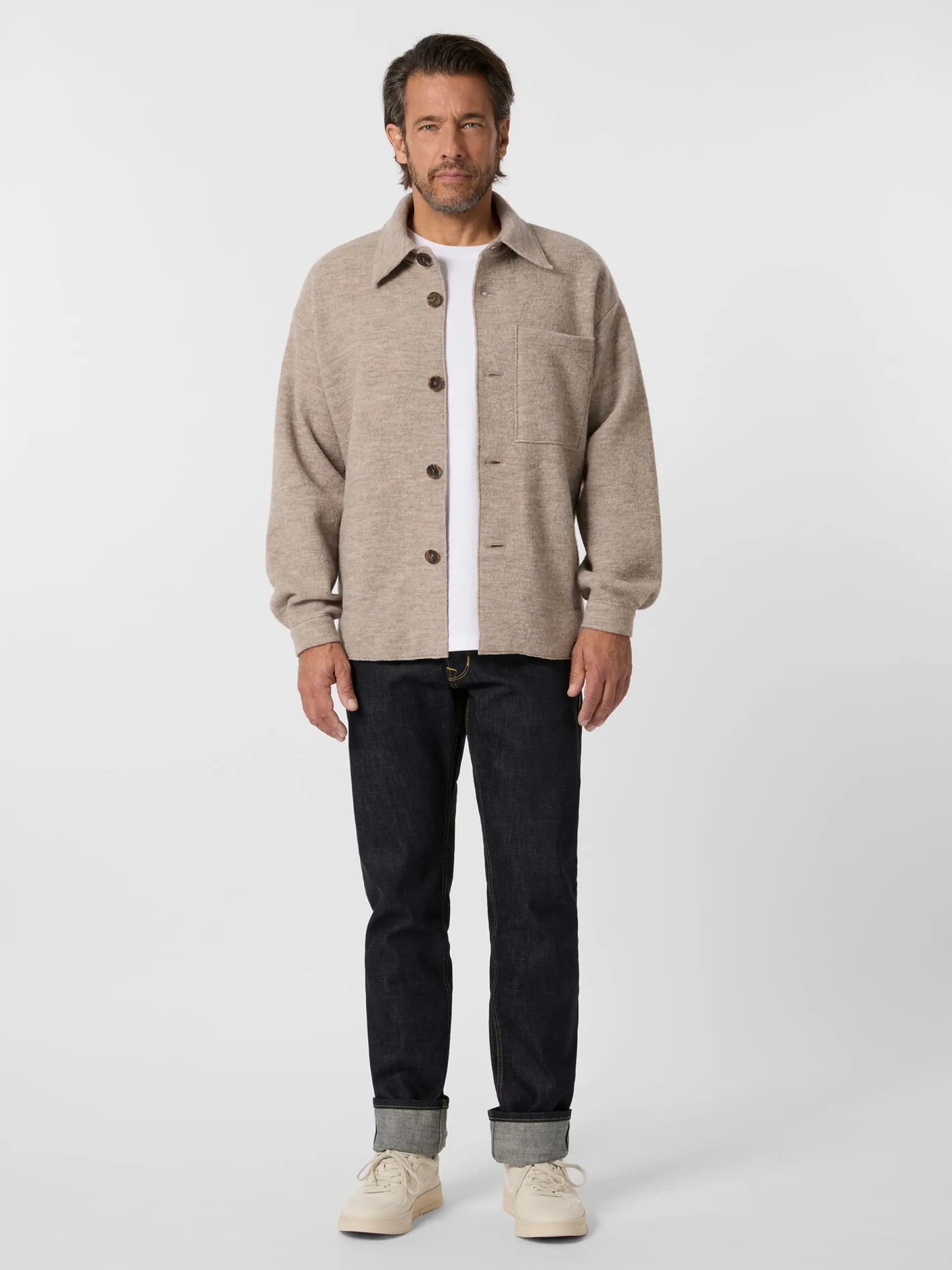 Stapf Herren-Hemdjacke Wollwirk Sand Sale