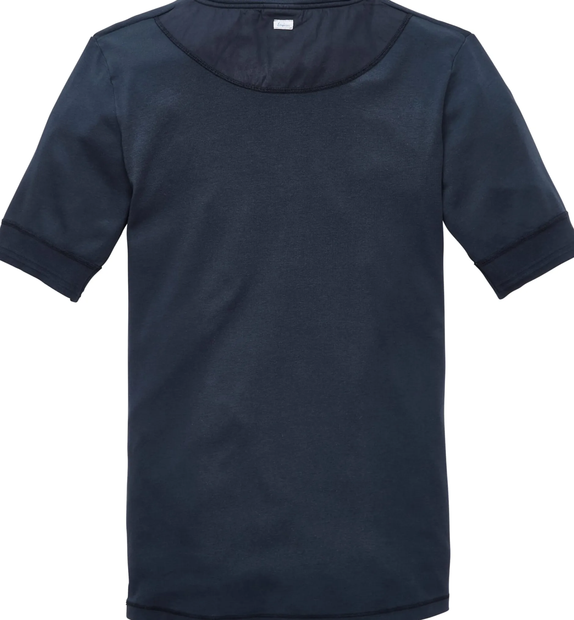 Schiesser Herren-Henley-Shirt Halbarm Dunkelblau Outlet