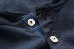 Schiesser Herren-Henley-Shirt Langarm Dunkelblau