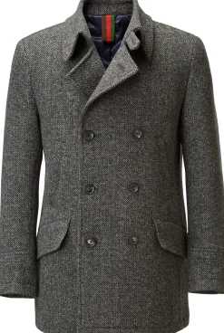 Herrenkleiderfabrik Kastell Herrenjacke Doppelreiher Graumelange Sale