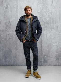 Manifattura Ceccarelli Herrenjacke wattiert Navy Outlet