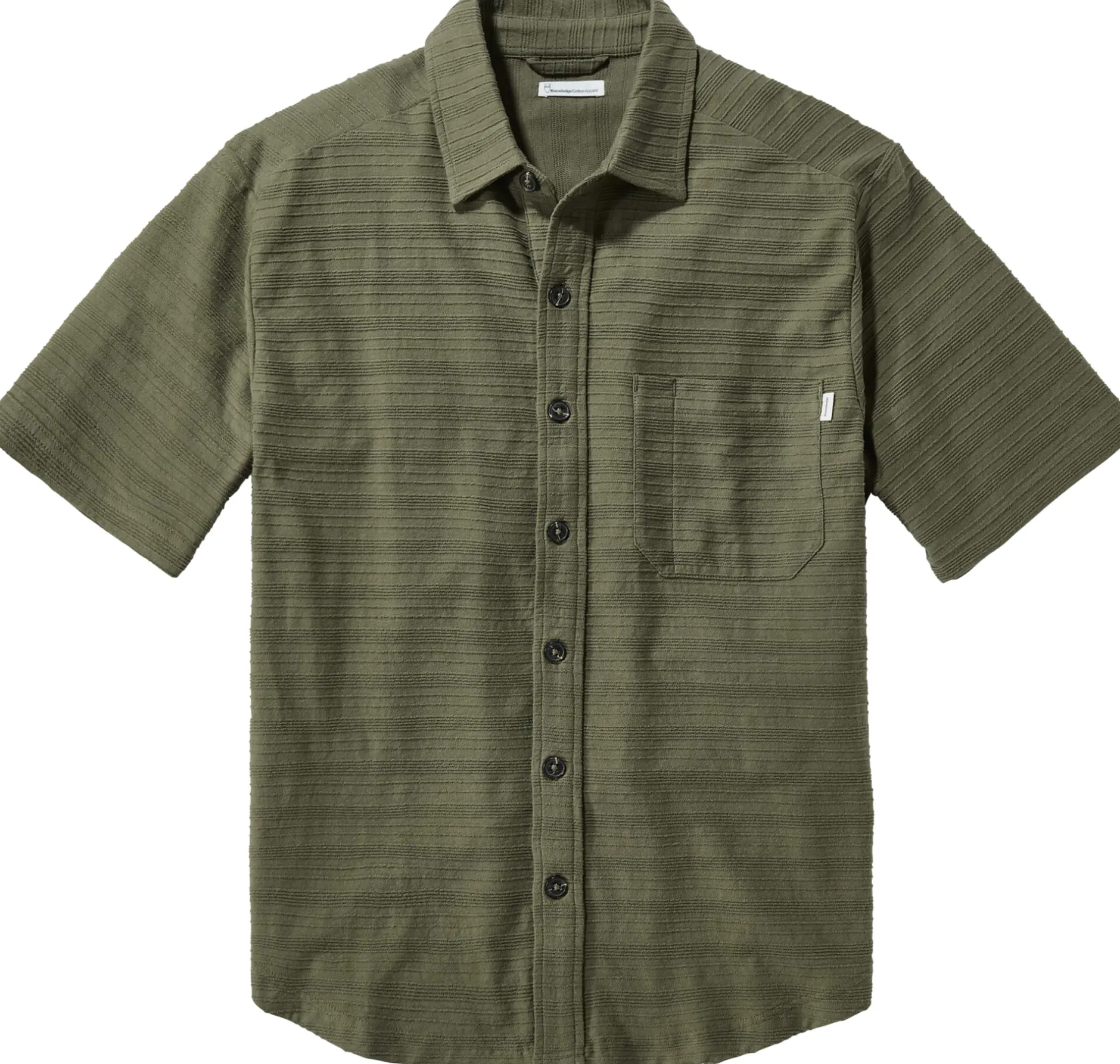 Knowledge Cotton Apparel Herren-Jerseyhemd Oliv Sale