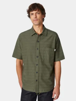 Knowledge Cotton Apparel Herren-Jerseyhemd Oliv Sale