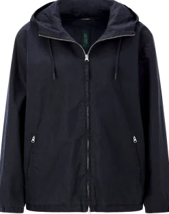 LangerChen Herren-Kapuzenjacke Leinen Navy Clearance