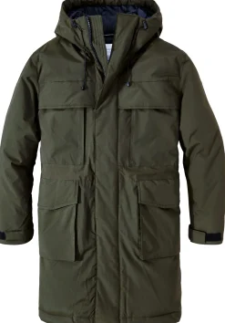 Knowledge Cotton Apparel Herren-Kapuzenmantel Dunkelgrün Online