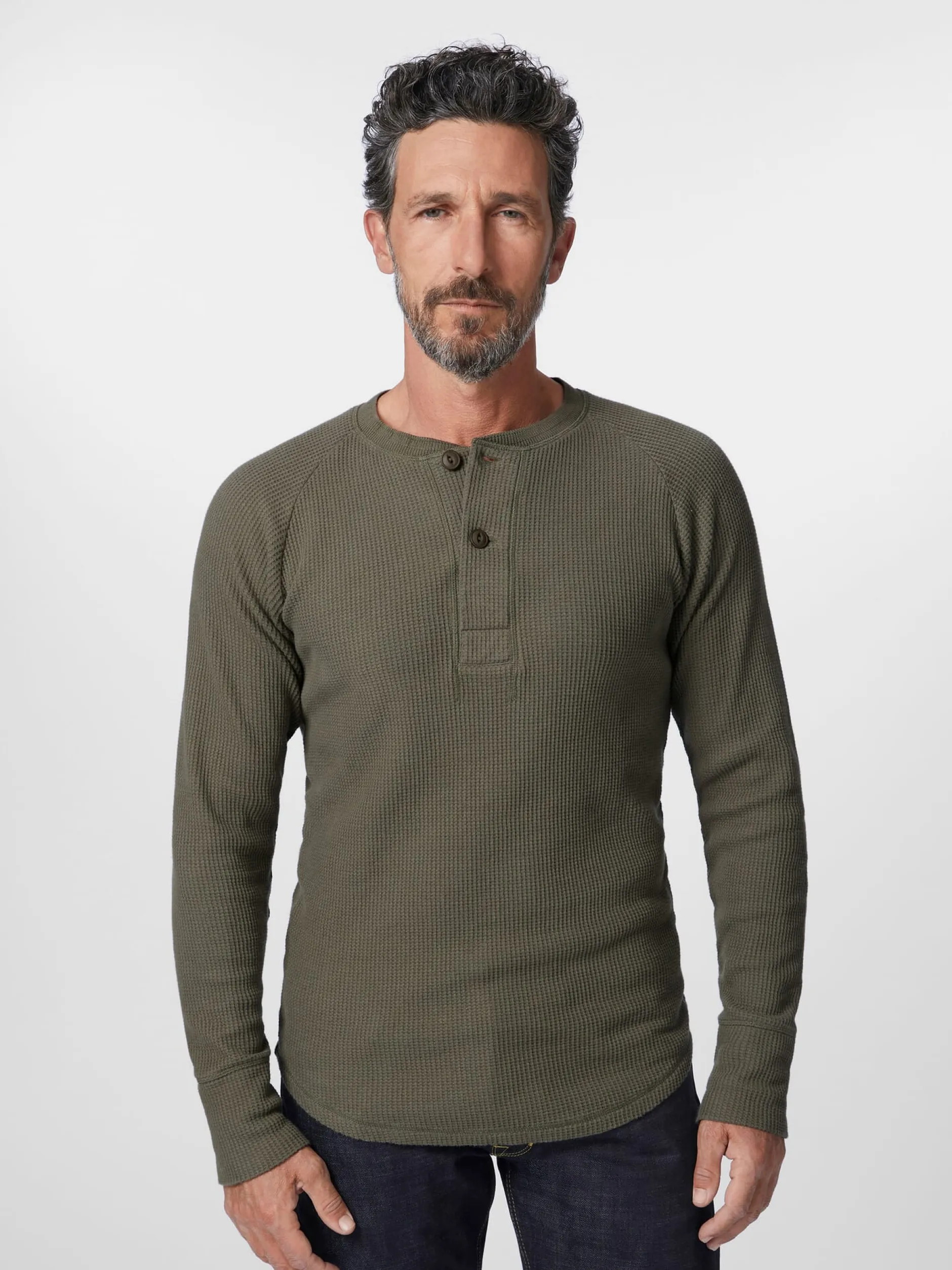 Pike Brothers Herren-Langarmshirt Oliv Hot