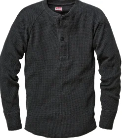 Pike Brothers Herren-Langarmshirt Anthrazit Hot