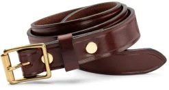 Croots Herren-Ledergürtel schmal Dunkelbraun Clearance