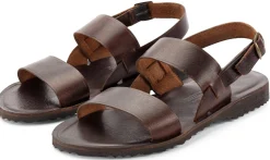 Werner Schuhe Herren-Ledersandale Dunkelbraun