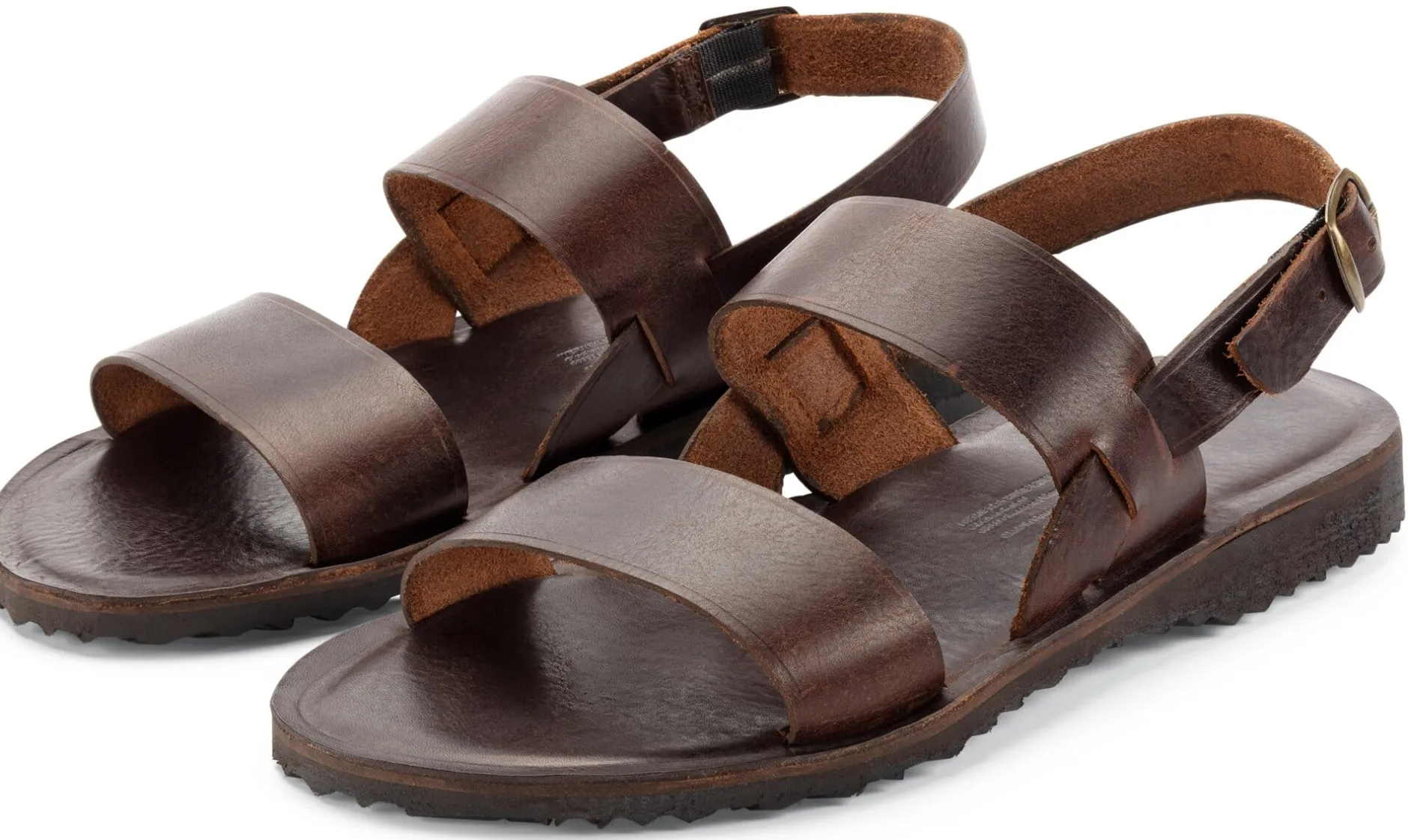 Werner Schuhe Herren-Ledersandale Dunkelbraun