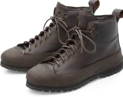 Punto Pigro Herren-Lederschnürboot Dunkelbraun Discount