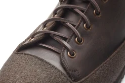 Punto Pigro Herren-Lederschnürboot Dunkelbraun Discount