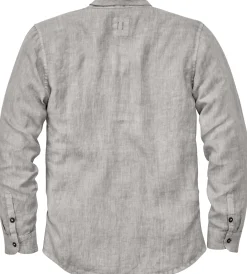 Hannes Roether Herren-Leinenhemd Graumelange Best