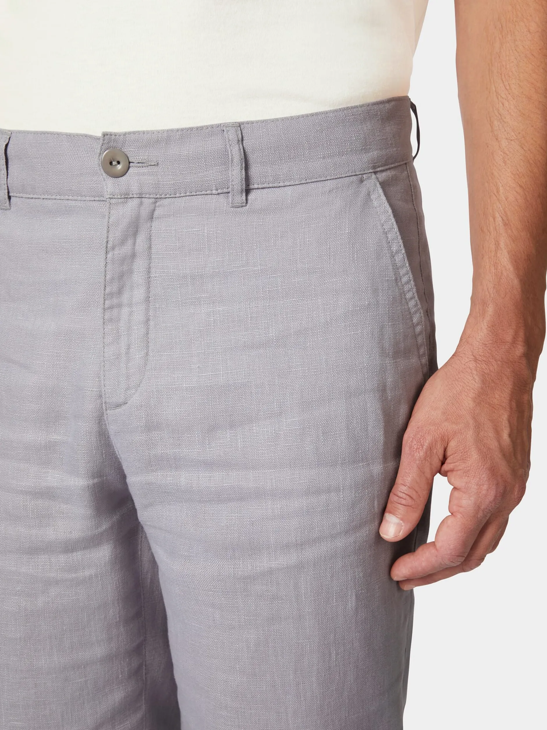 Manufactum Herren-Leinenhose Hellgrau Clearance