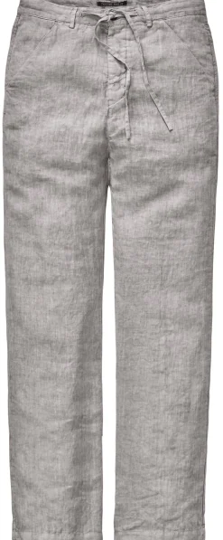 Hannes Roether Herren-Leinenhose Graumelange Discount