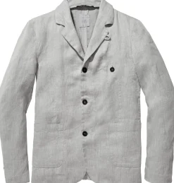 Hannes Roether Herren-Leinensakko Hellgrau Sale